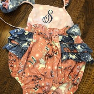 Ric Rac and Ruffles bubble 3-6 month